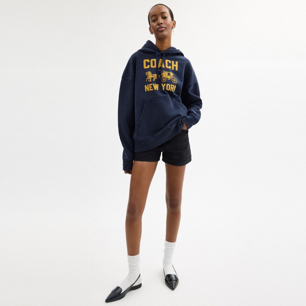Coach Pferd- Und Wagen-hoodie In Blue