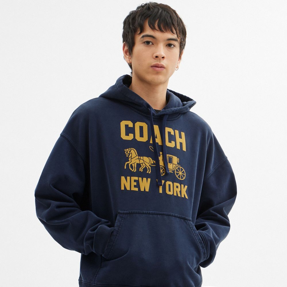 Coach Pferd- Und Wagen-hoodie In Blue