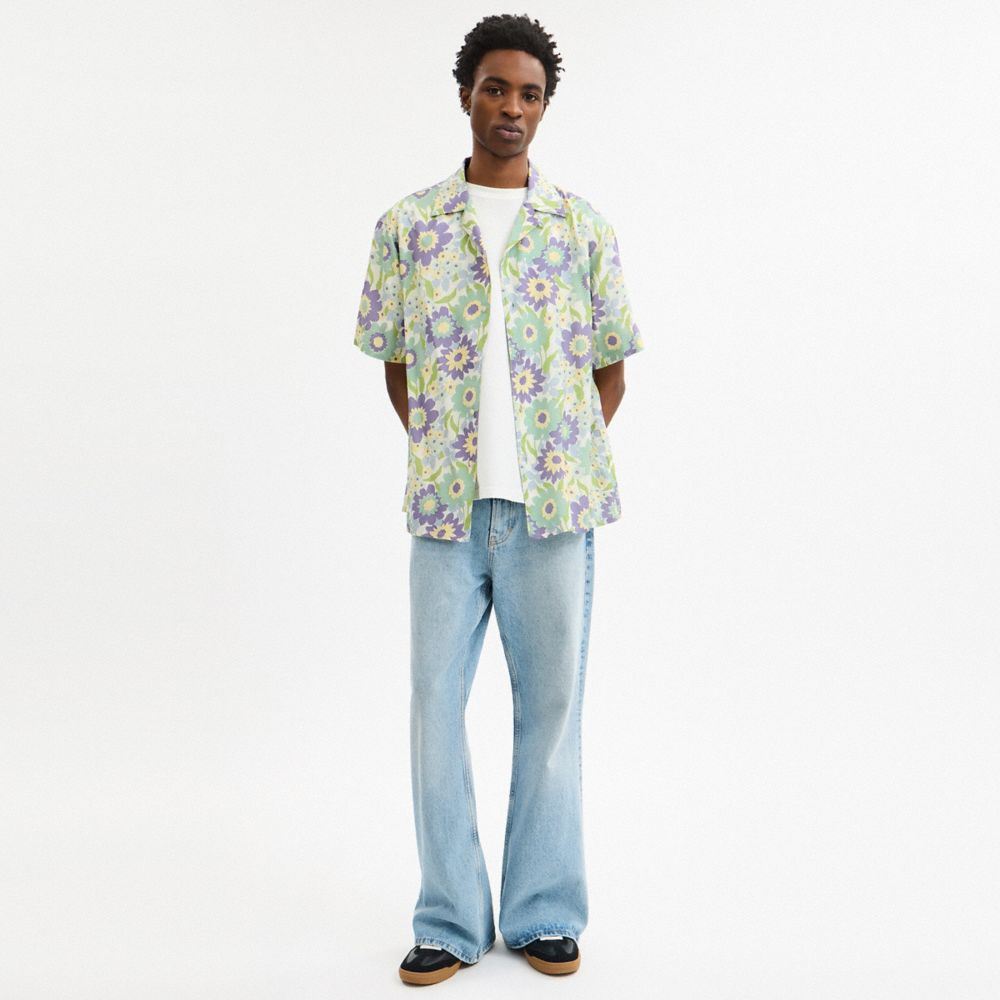 COACH®,Floral Camp Shirt,,Scale View