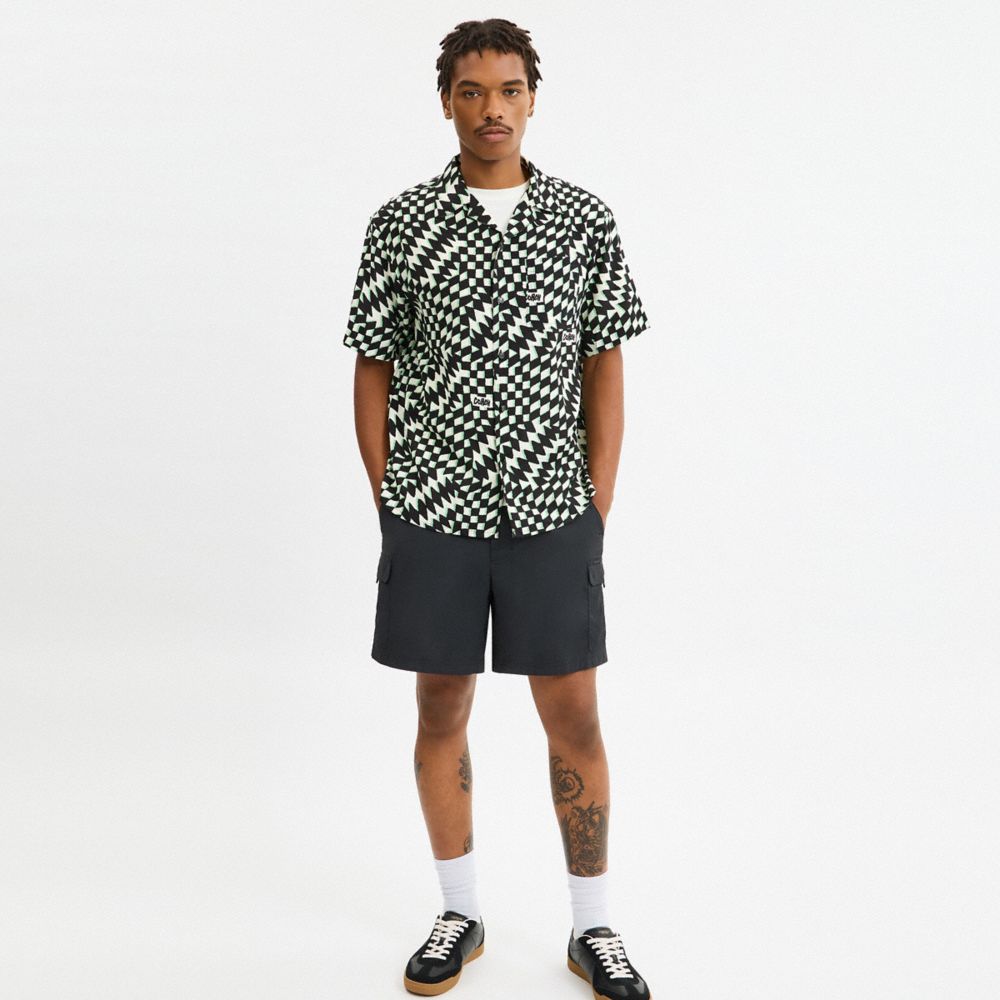 COACH®,Printed Camp Shirt,,Scale View