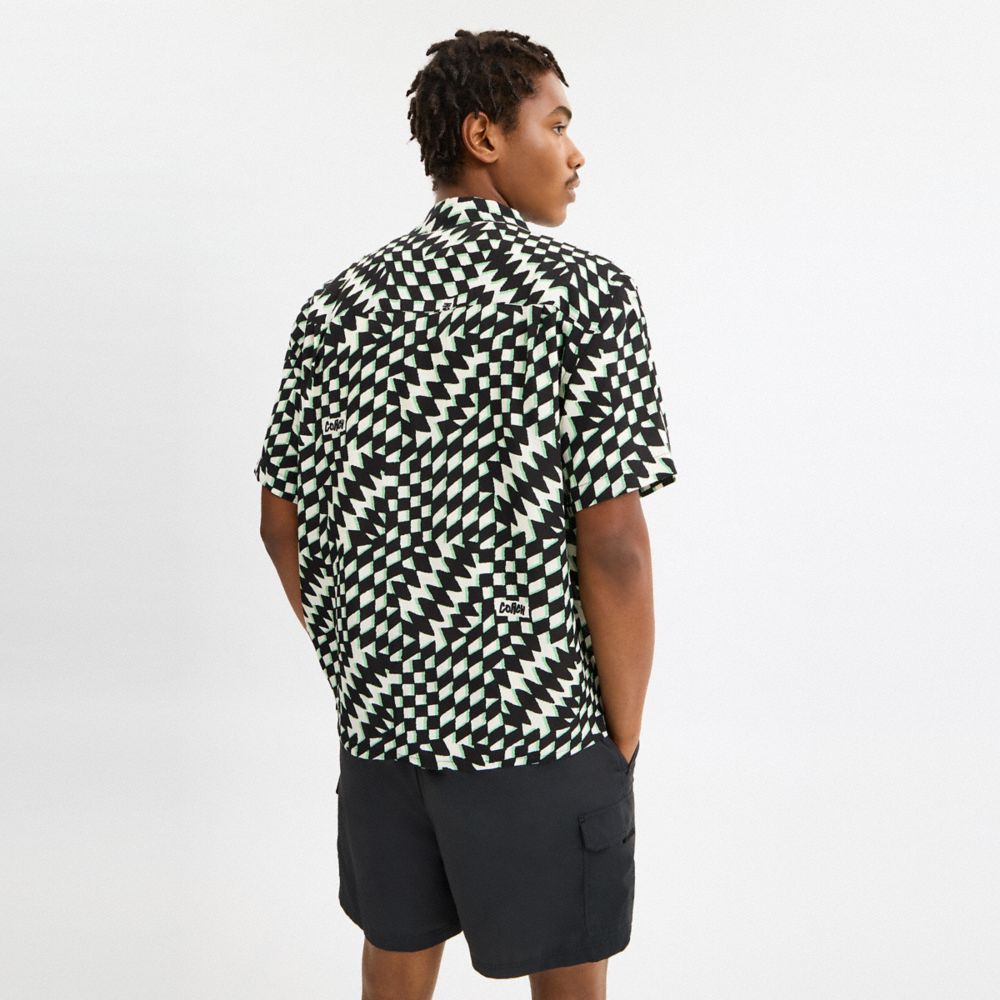 COACH®,Printed Camp Shirt,,Scale View