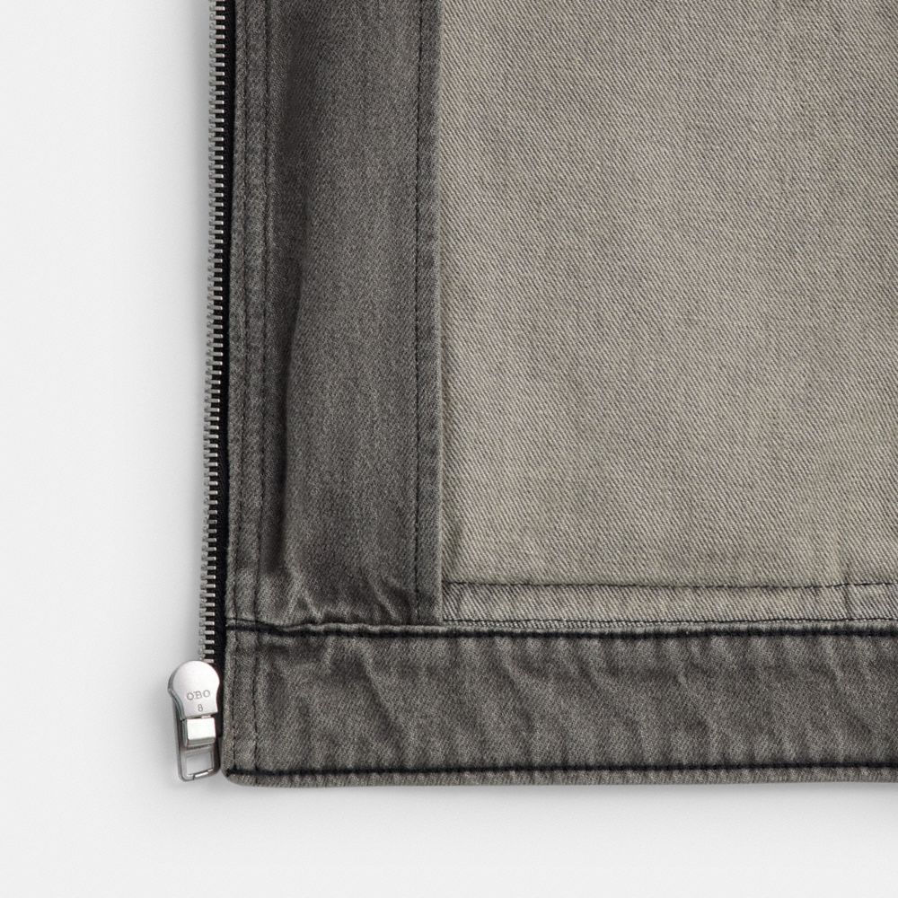COACH®,Zip Denim Jacket,,Inside View,Top View