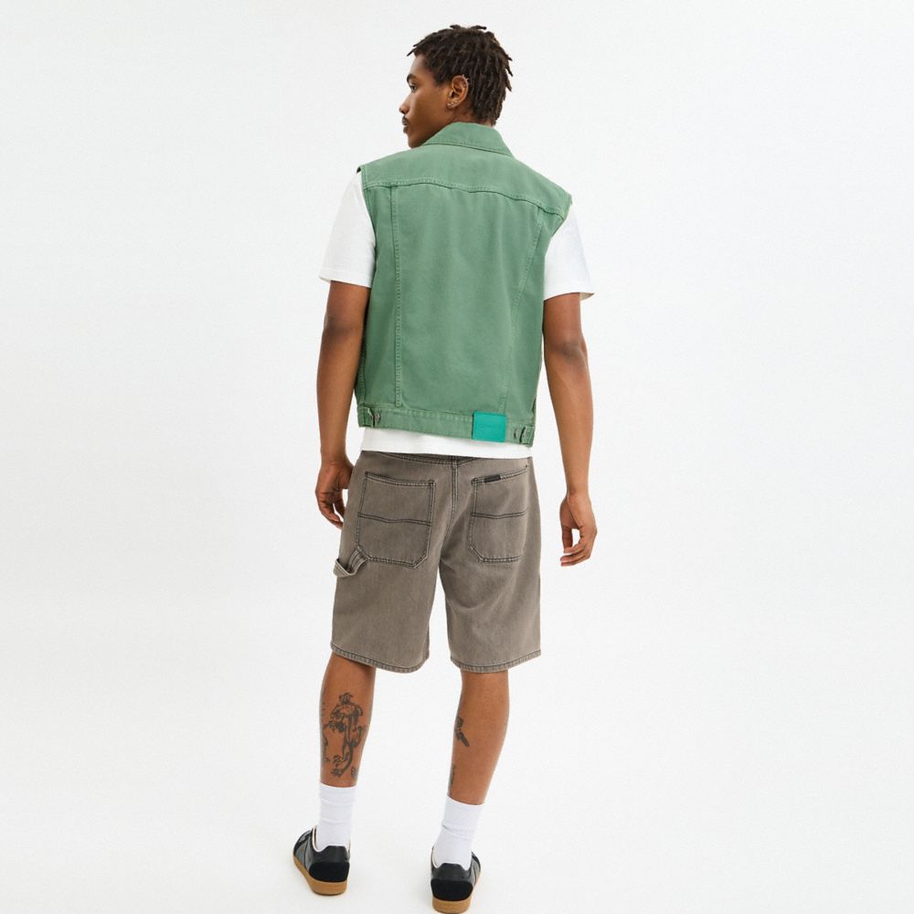 COACH®,Denim Vest,,Scale View