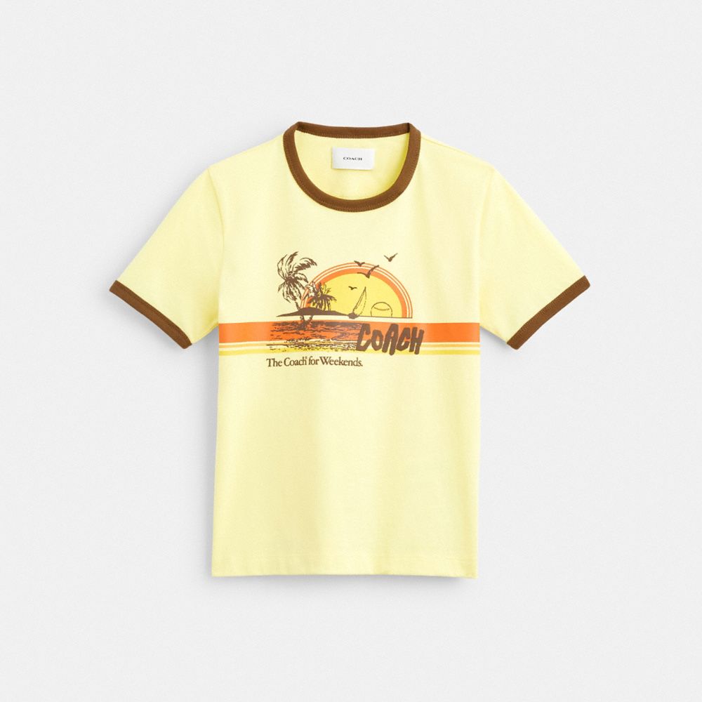 Coach 70 S Surf Ringer T Shirt Aus Biobaumwolle