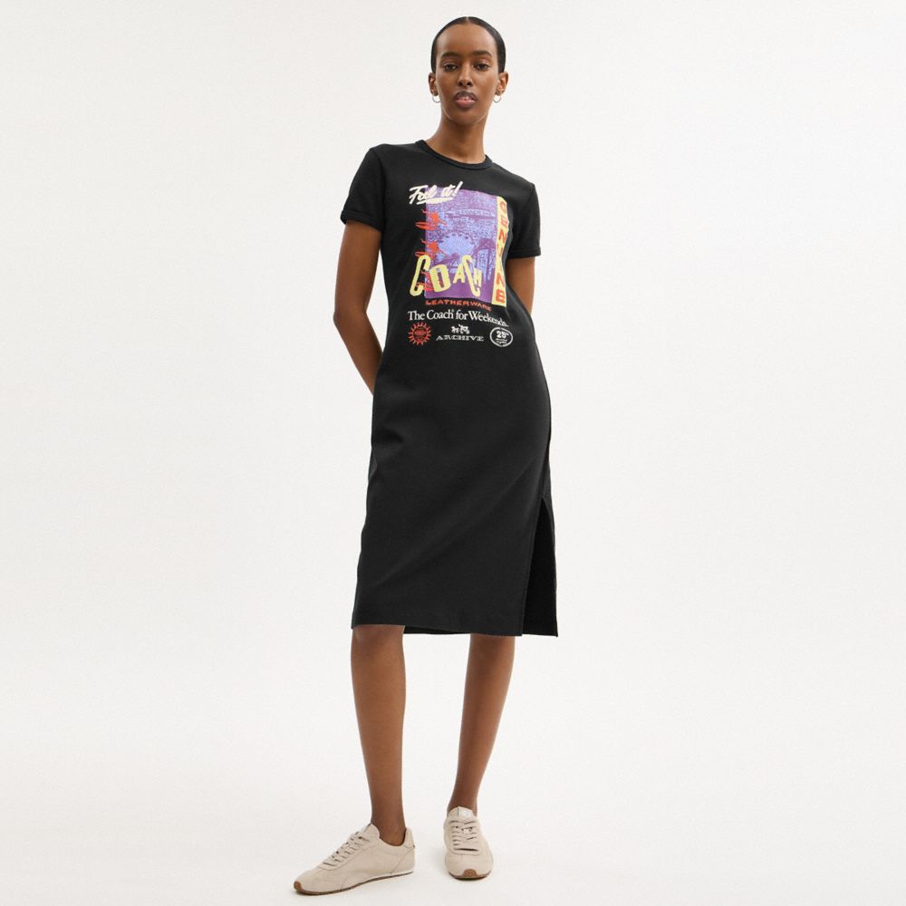 COACH 90 S FIT T SHIRT DRESS 