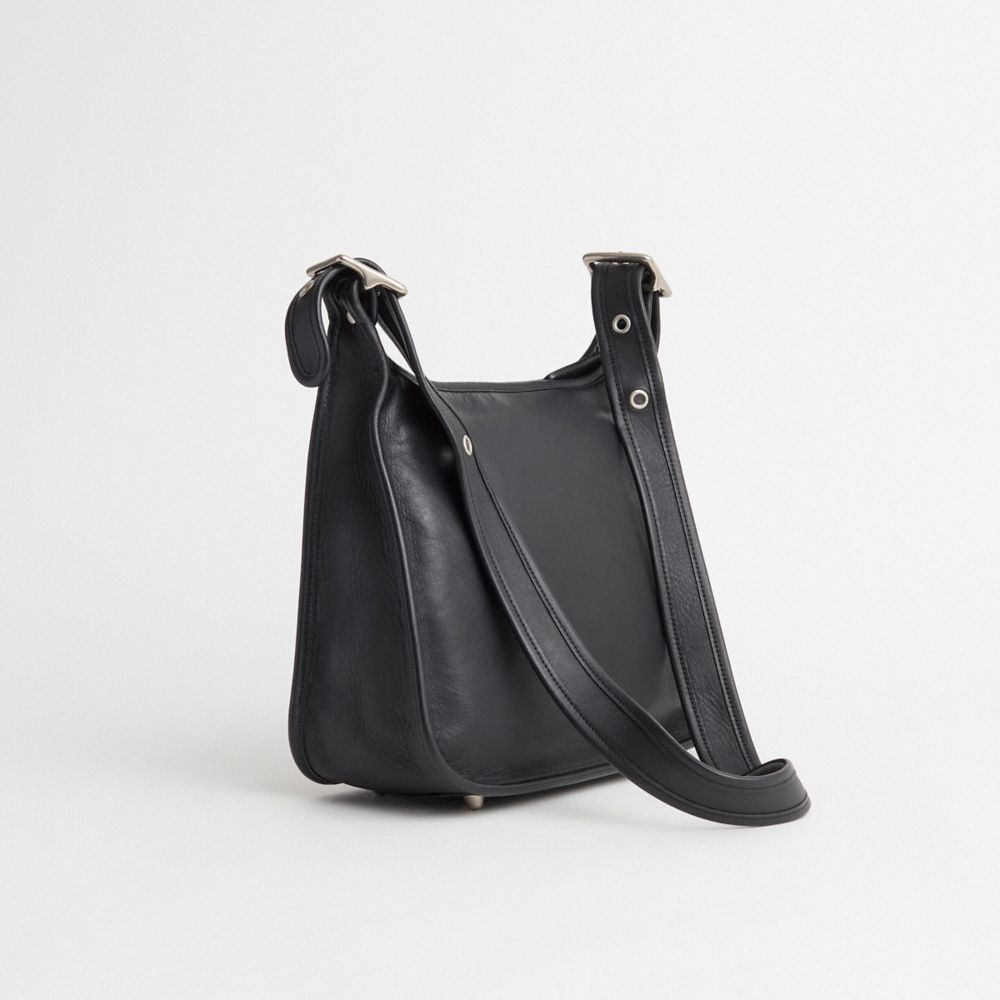 COACH®,Vintage Large Legacy Zip Bag,Black,Angle View