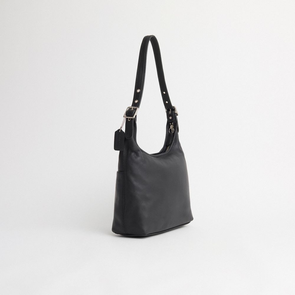 COACH®,Vintage Legacy Hobo Bag,Leather,Hobo,Casual,Black,Angle View