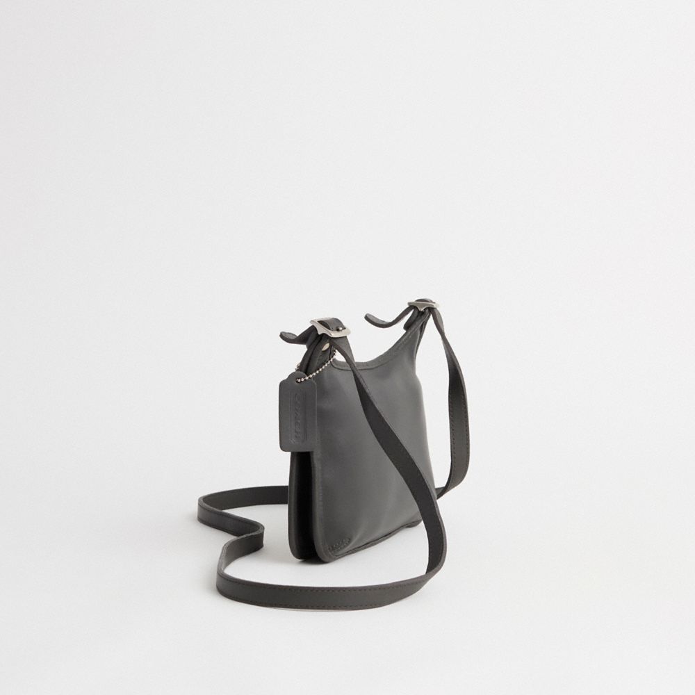 COACH®,Vintage Mini Hippie Bag,Leather,Crossbody,Adjustable,Casual,Black,Angle View