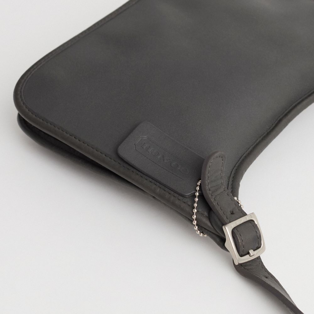 COACH®,Vintage Mini Hippie Bag,Leather,Crossbody,Adjustable,Casual,Black,Closer View