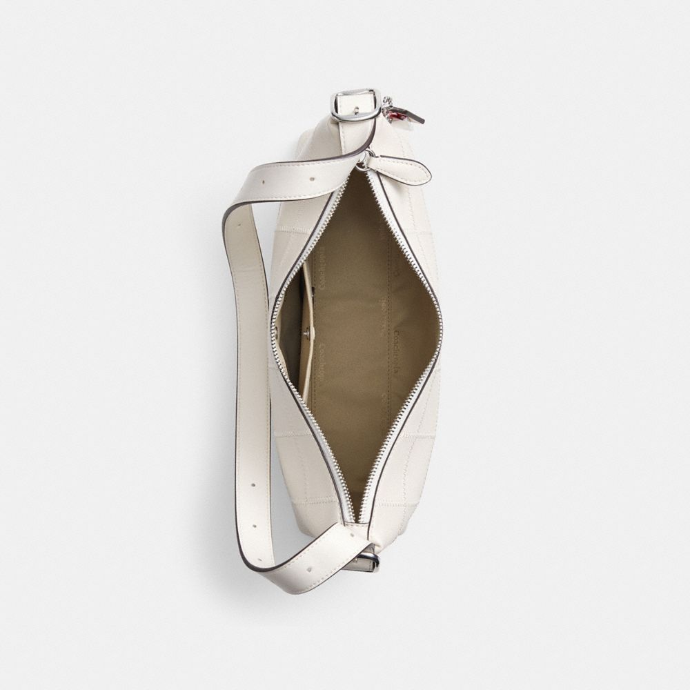 COACH®,Alter/Ego Shoulder Bag In Checkerboard Upcrafted Leather,White,Inside View,Top View
