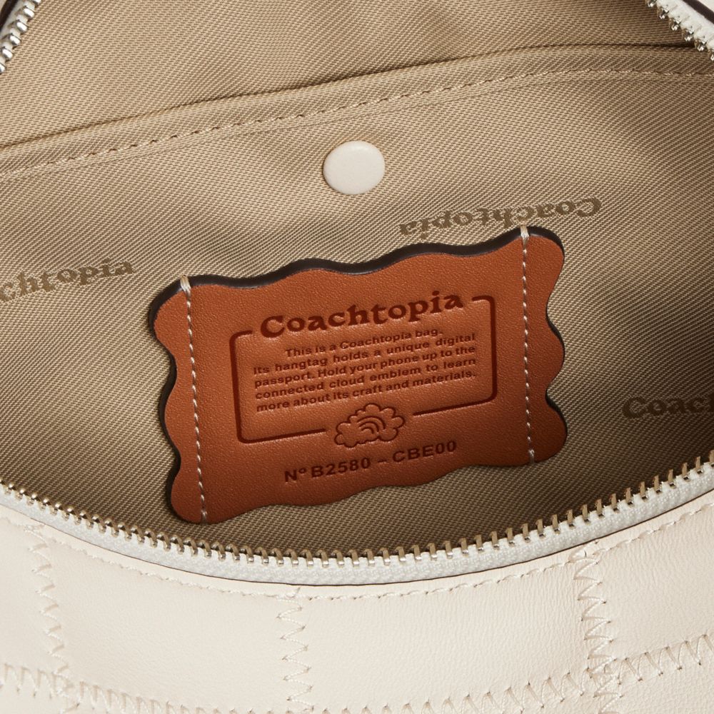 COACH®,Alter/Ego Shoulder Bag In Checkerboard Upcrafted Leather,White,Closer View