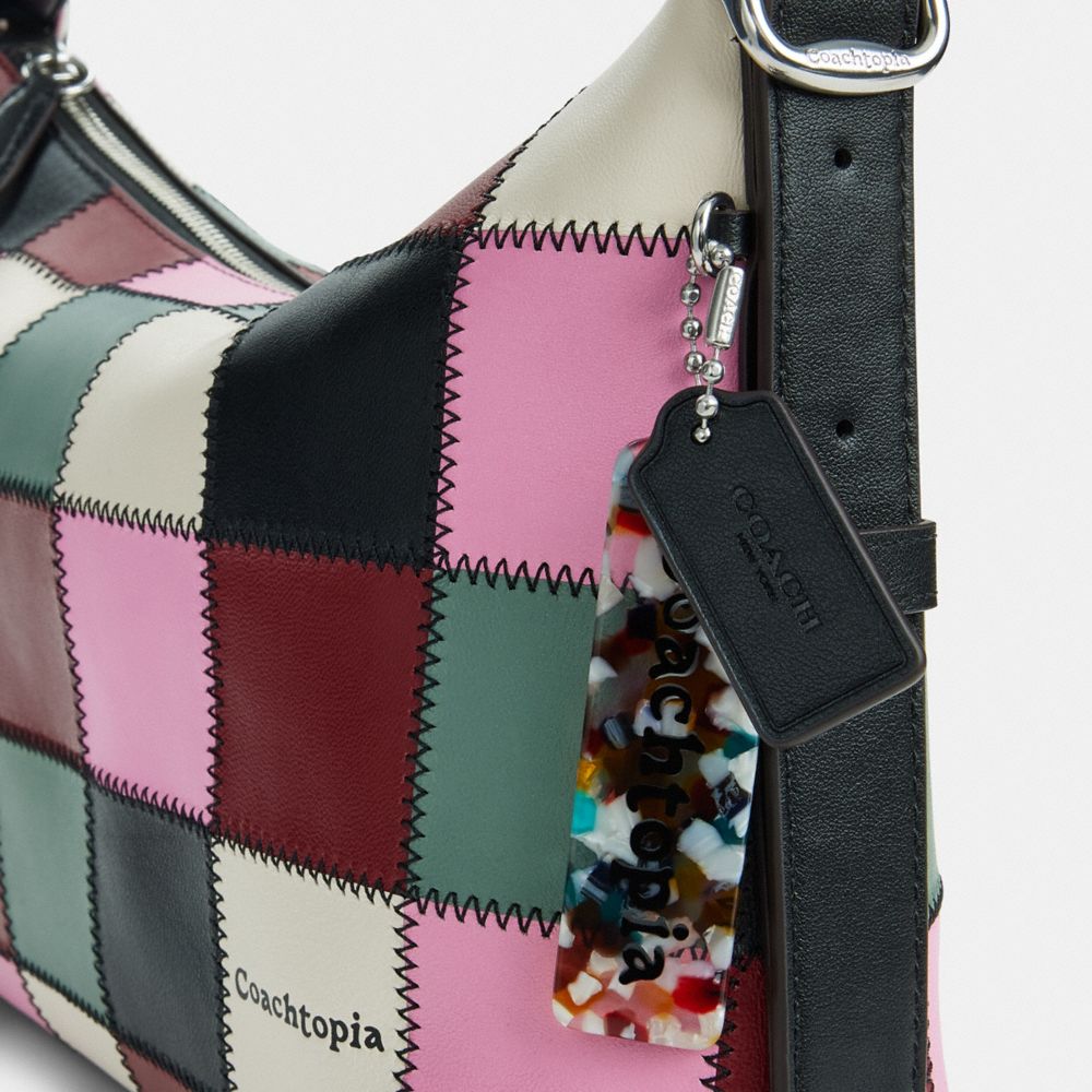 COACH®,Alter/Ego Shoulder Bag In Checkerboard Upcrafted Leather,Recycled Polyester,Leather,Hobo,Embossed,Logo,Word Embelli...,,Group View
