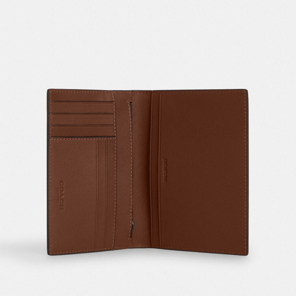 COACH®,Passport Card Case With Whipstitch,,Inside View,Top View