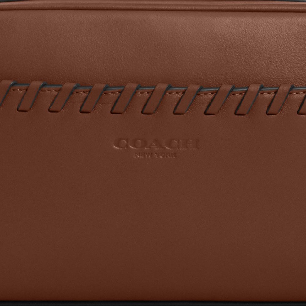 COACH®,Small Travel Kit With Whipstitch,Brown,Closer View