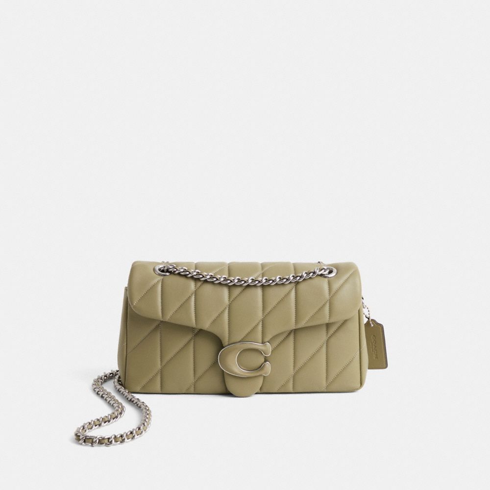 COACH®,Restored Tabby Shoulder Bag 26 With Quilting,Shoulder Bag,Logo,Engraved Detail,Metal,Sustainable,Silver Metal,Day P...,,Front View