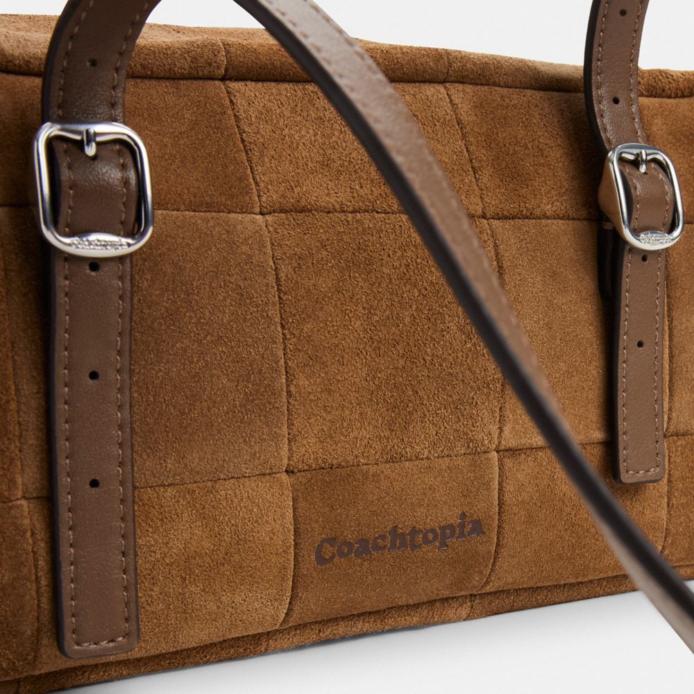 COACH®,Alter/Ego Satchel Bag In Checkerboard Upcrafted Leather,,Closer View