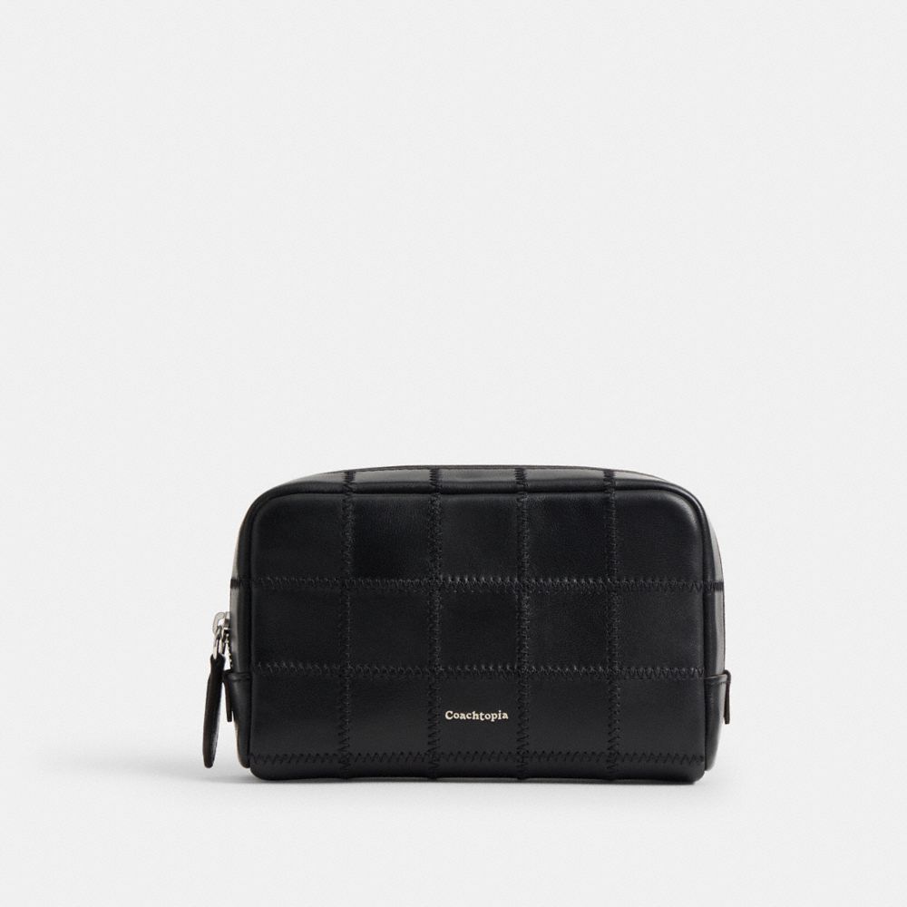 Coach Kosmetikbeutel Aus Upcrafted Leder Im Schachbrettmuster