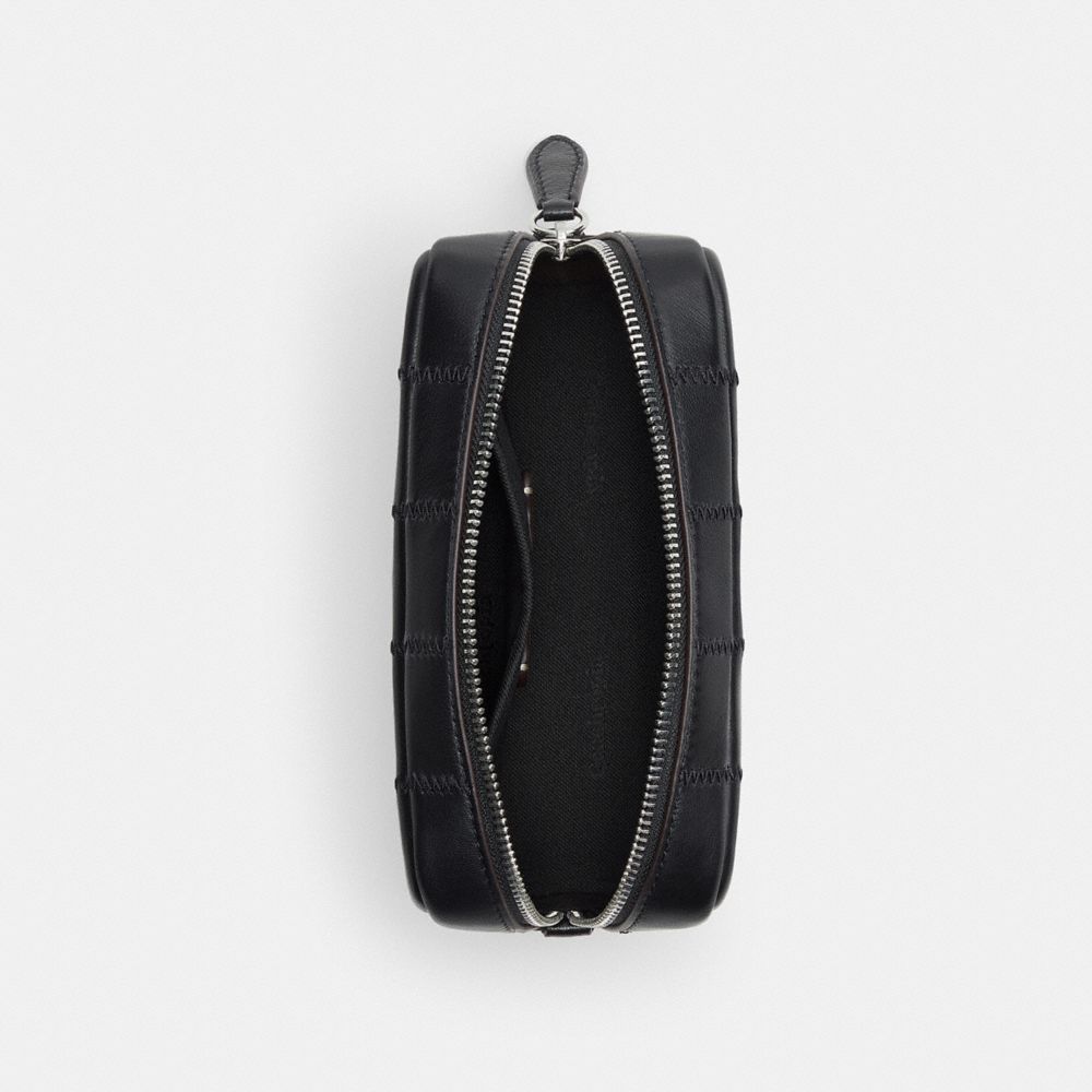Coach Kosmetikbeutel Aus Upcrafted Leder Im Schachbrettmuster
