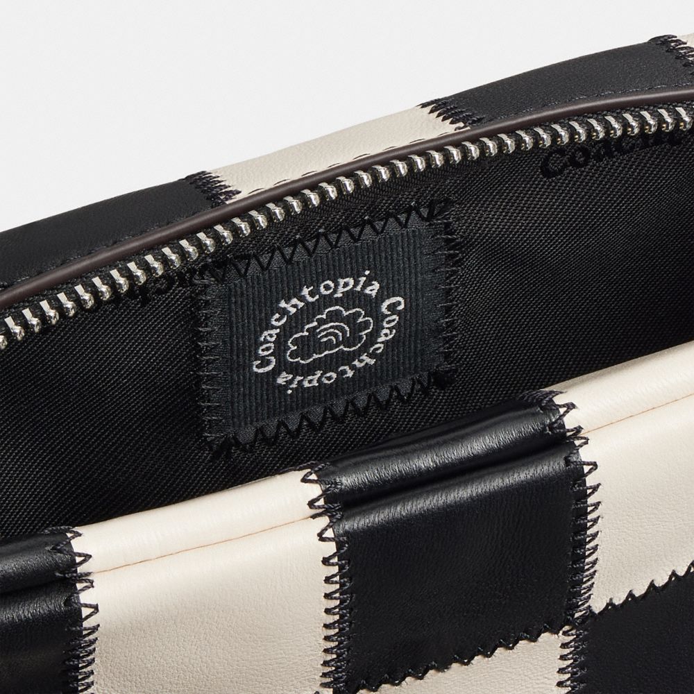 COACH®,Cosmetic Pouch In Checkerboard Upcrafted Leather,