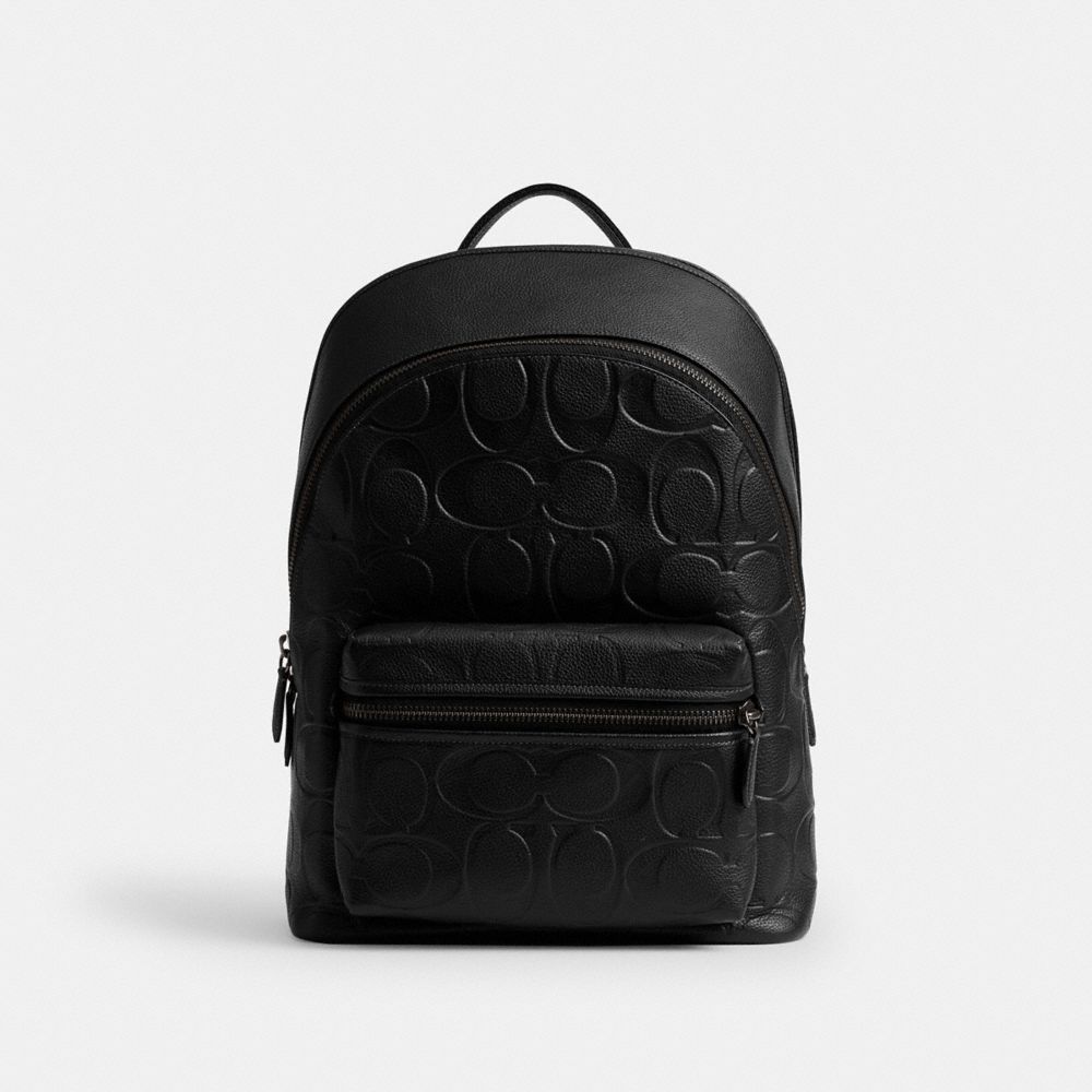 Coach Charter Backpack In Maxi Signature Leather