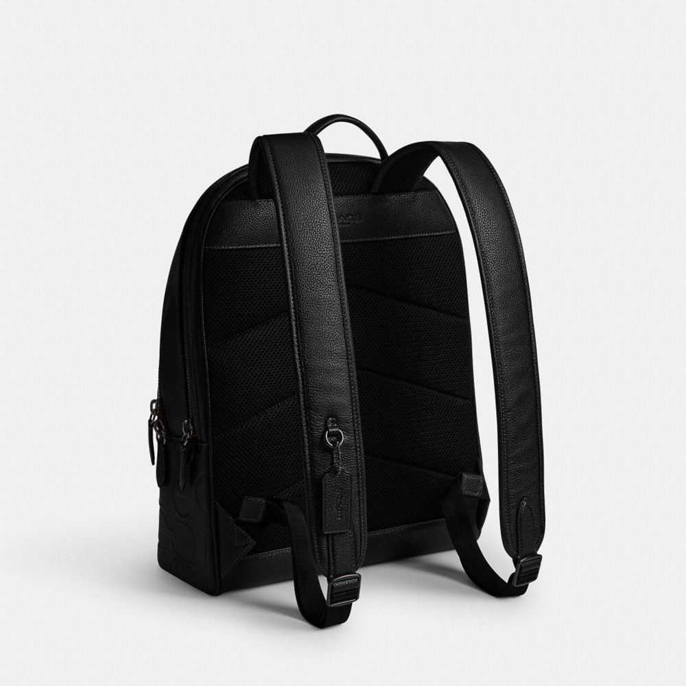 Coach Charter Backpack In Maxi Signature Leather
