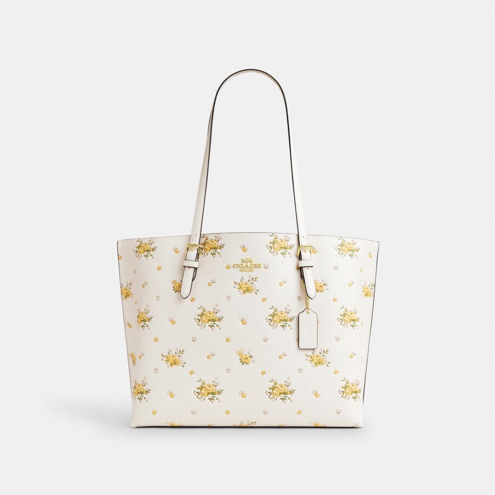 COACH®,Mollie Tote Bag With Floral Print,,Front View