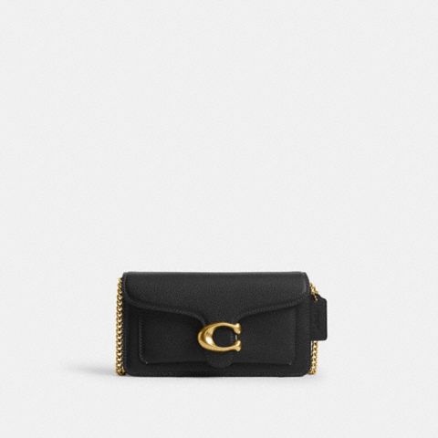 Женская сумка Coach Tabby Chain Crossbody 19, цвет: Латунный / Чёрный