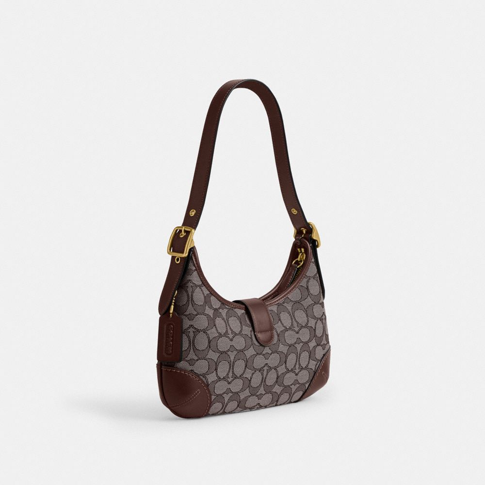 Coach Hamptons Shoulder Bag In Brass/oak Maple