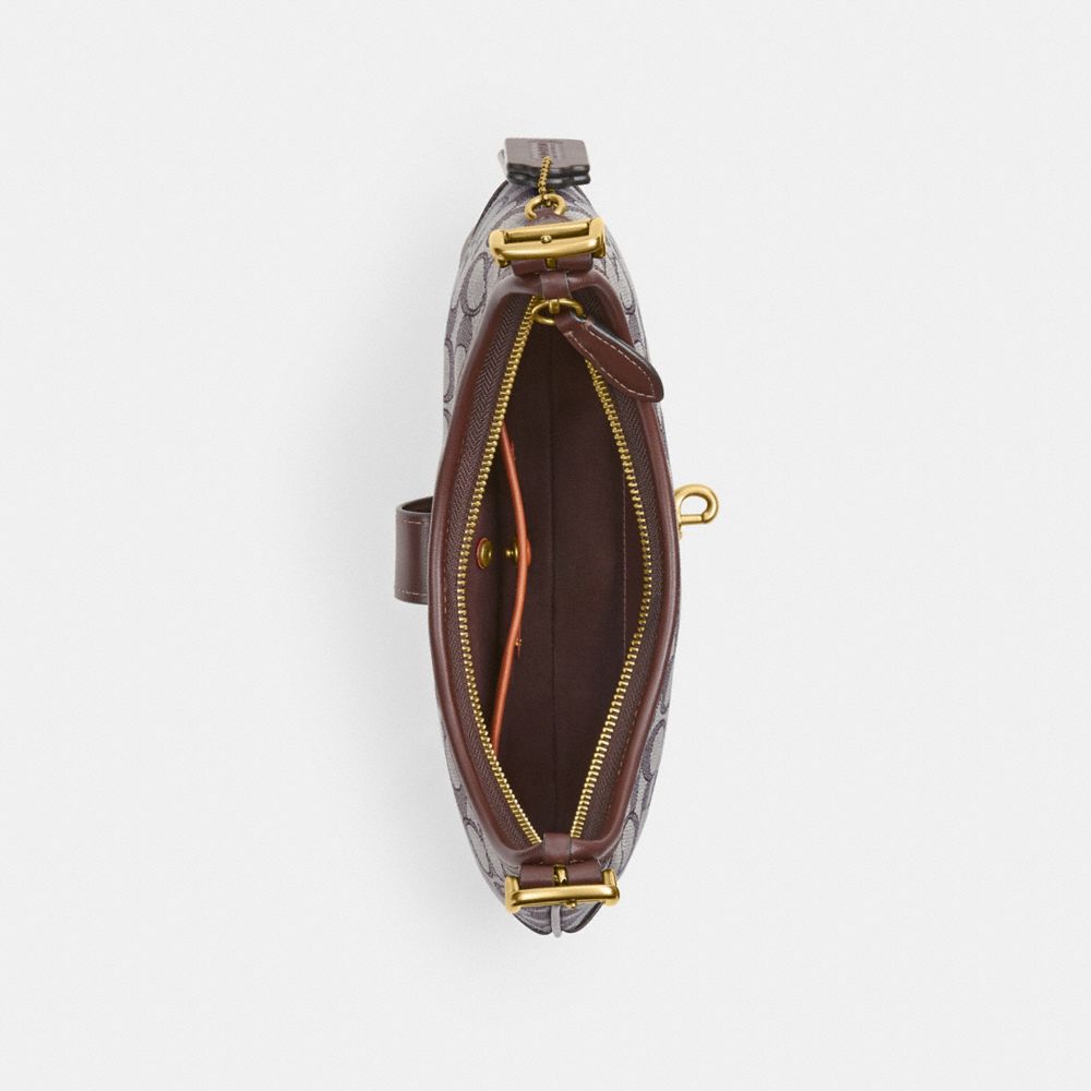 COACH®,Hamptons Hobo Bag In Signature Jacquard,,Inside View,Top View