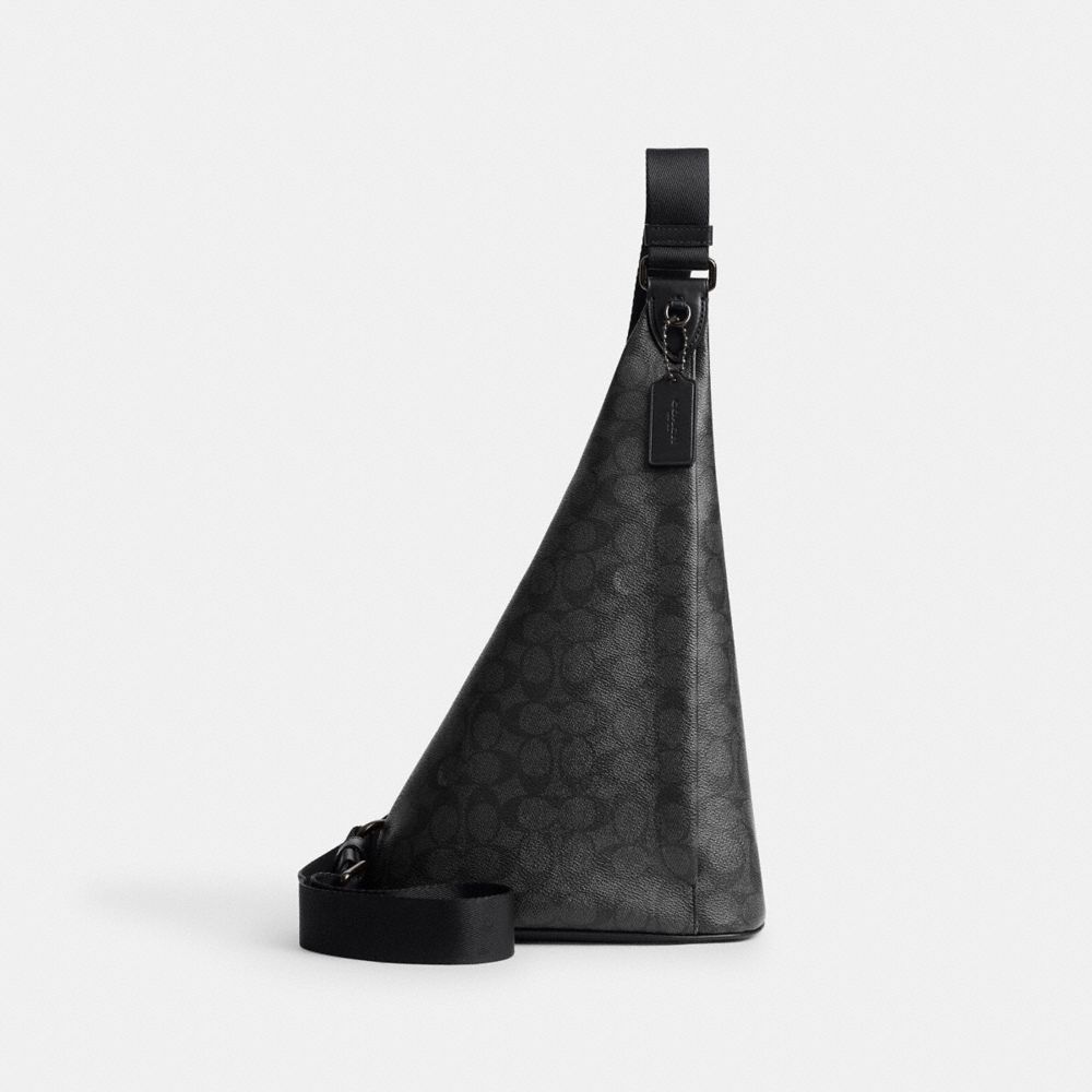 Coach Triangle Sling Bag In Signature Canvas