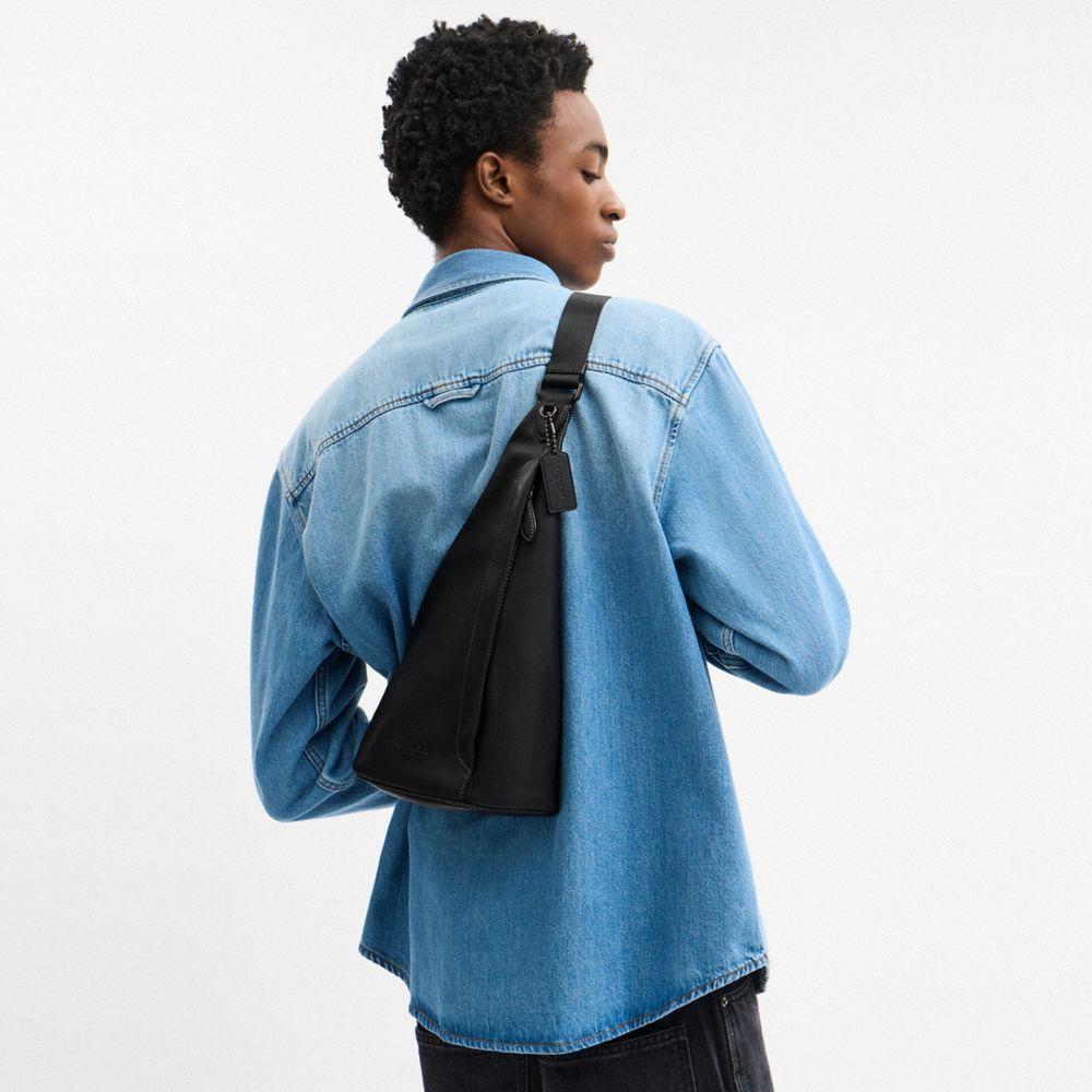 COACH®,Triangle Sling Bag,,Detail View