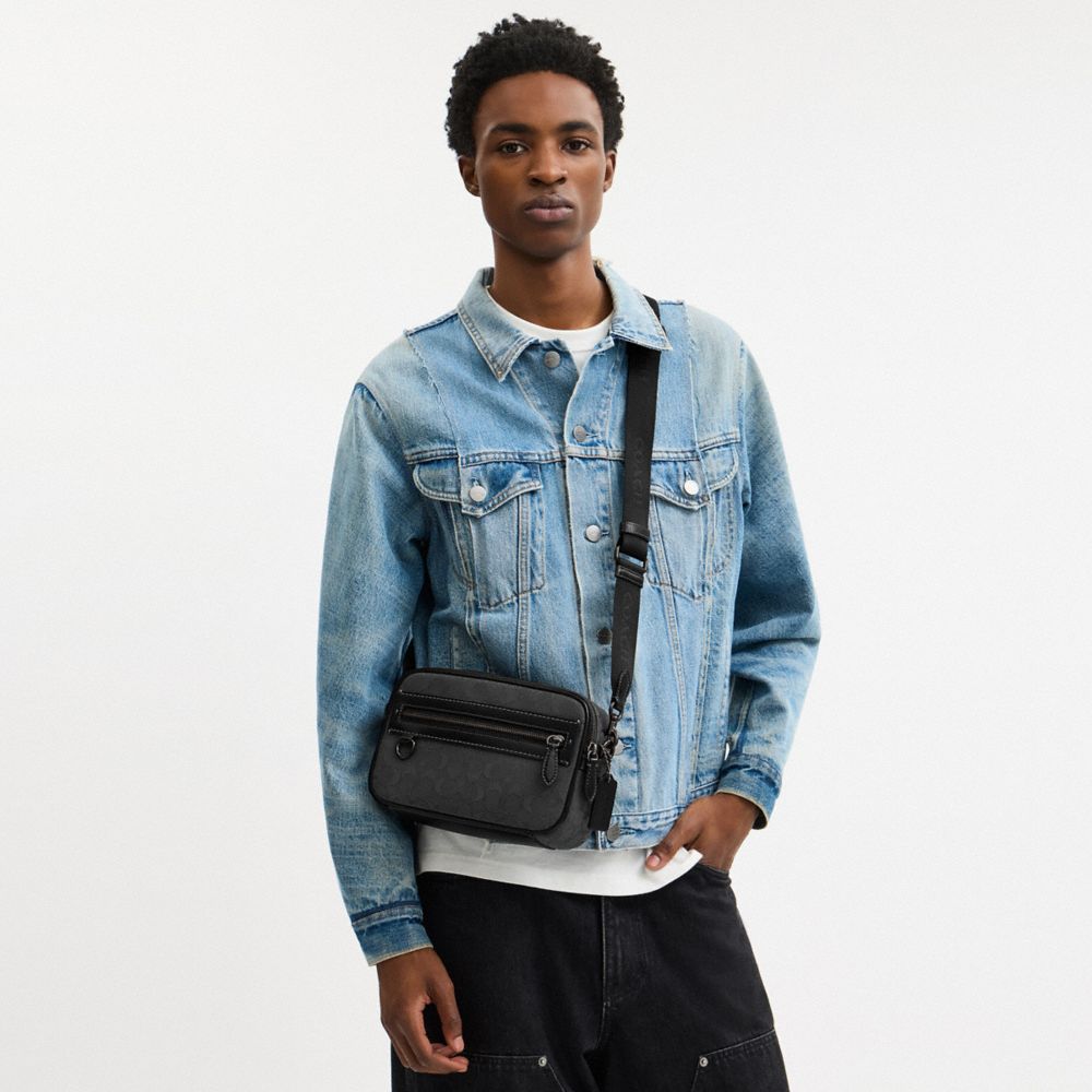 COACH®,Theo Camera Bag In Signature Jacquard,,Detail View