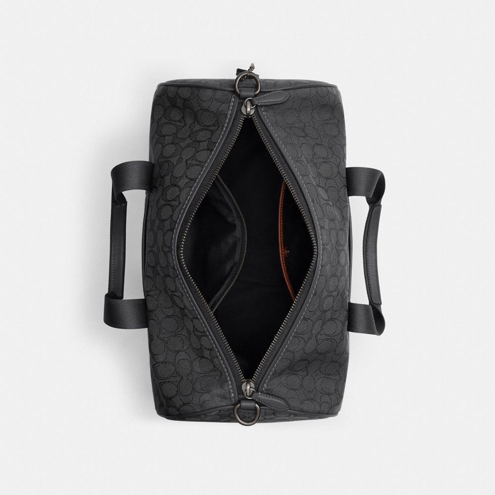 COACH®,Theo Duffle In Signature Jacquard,,Inside View,Top View