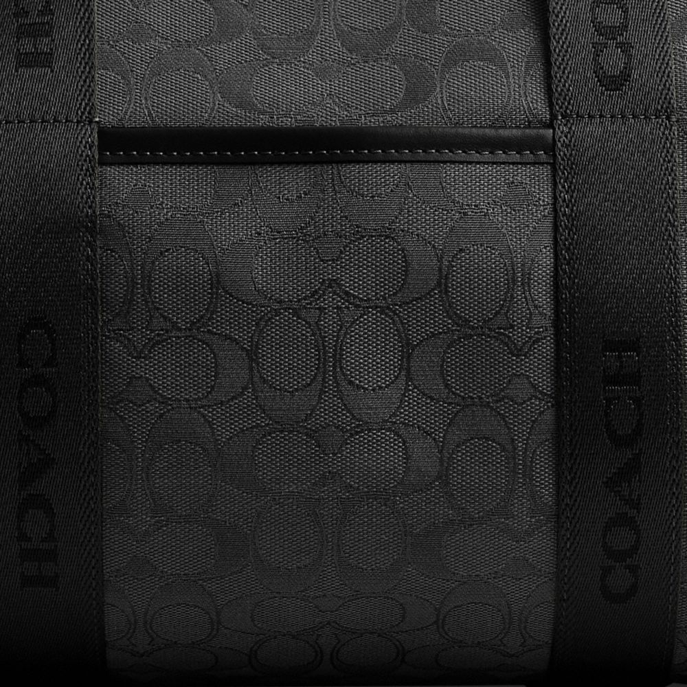 COACH®,Theo Duffle In Signature Jacquard,,Closer View