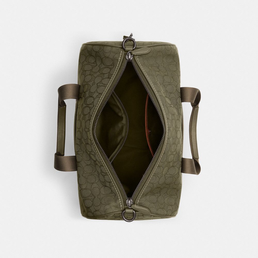 COACH®,Theo Duffle In Signature Jacquard,,Inside View,Top View