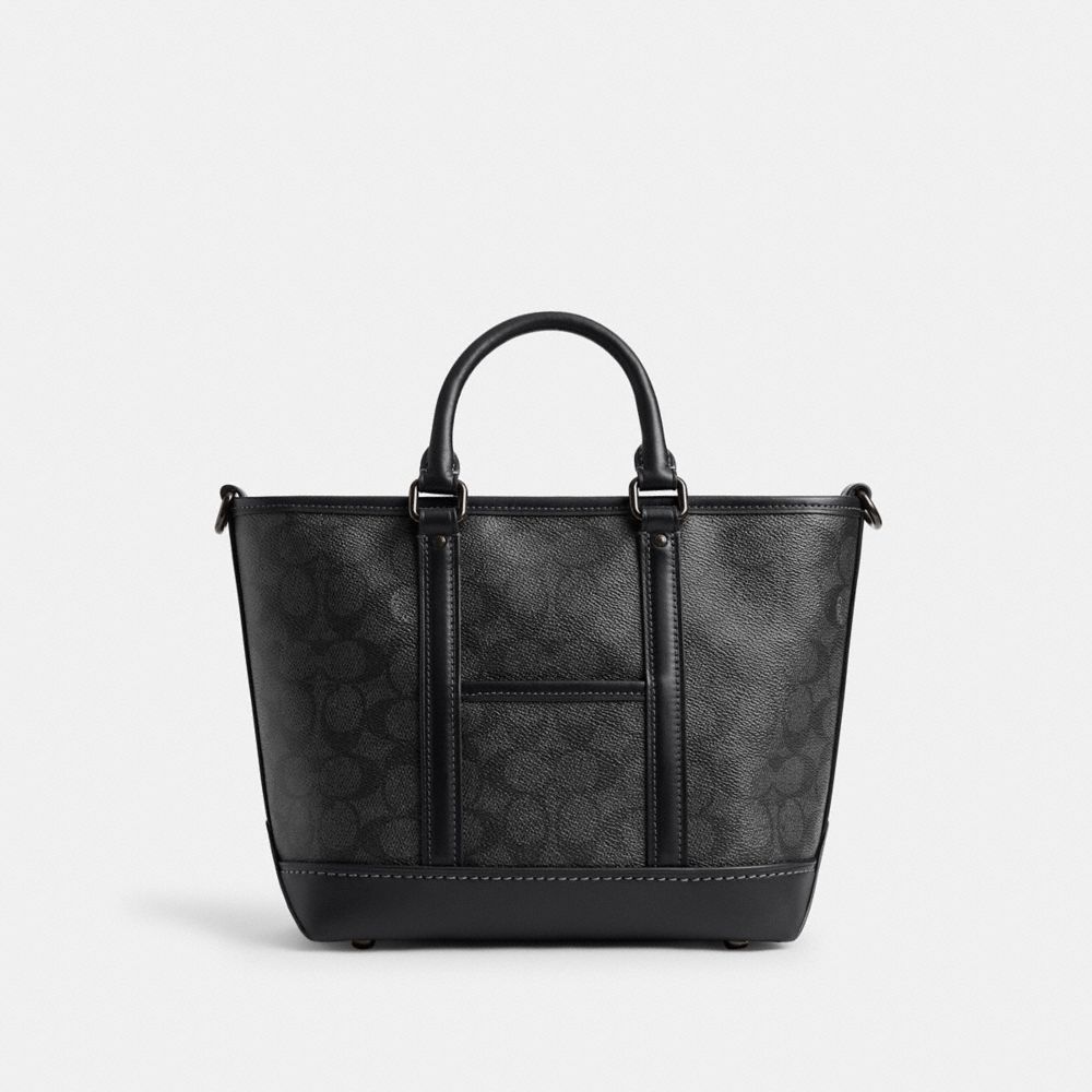 COACH®,Metropolitan Carryall Bag 22 In Signature Canvas,,Back View