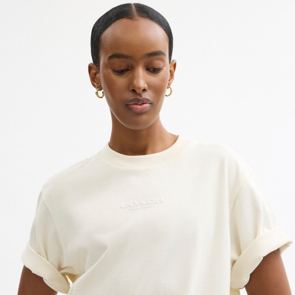 COACH◇New York T シャツドレス 在庫確認下さい CBF37 COACH® Outlet | New York T Shirt Dress In Organic Cotton