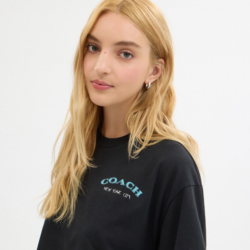 レザーウェア コラージュ クロップド Tシャツ 2