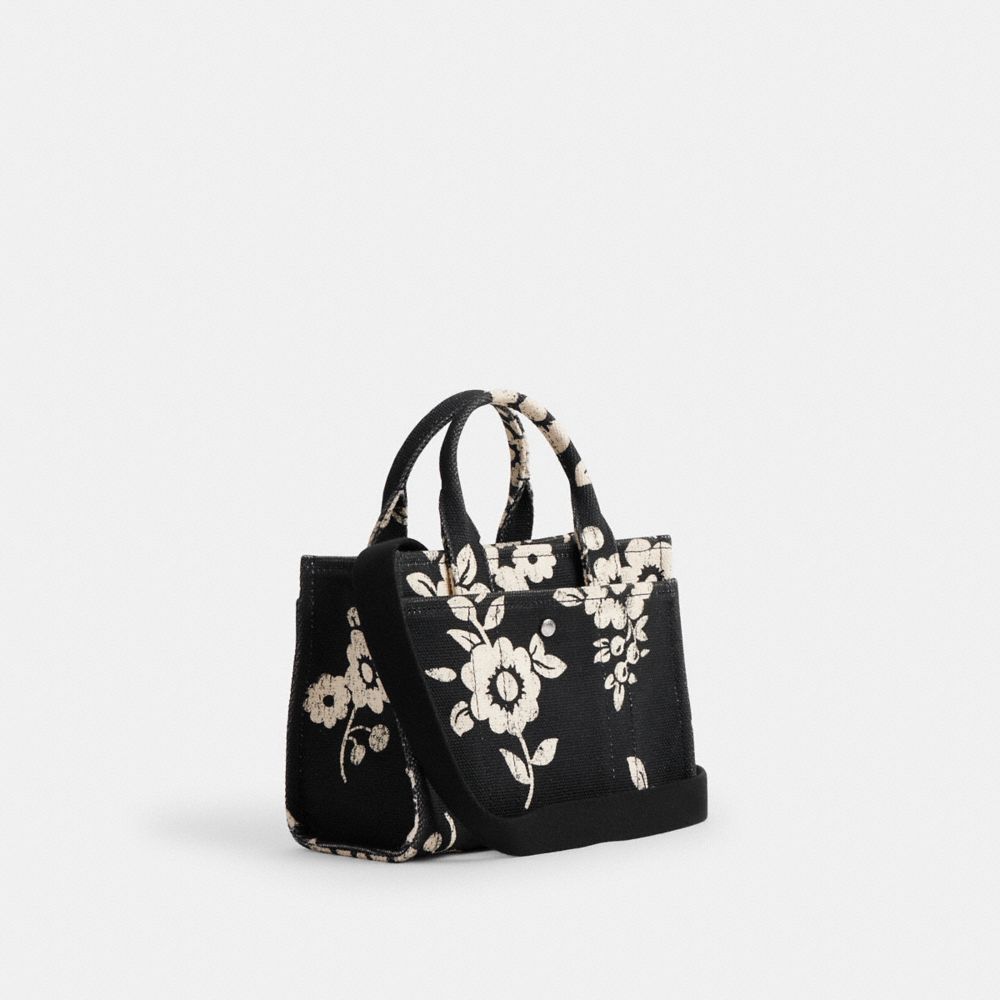 COACH®,Cargo Tote Bag 20 With Floral Print,,Angle View
