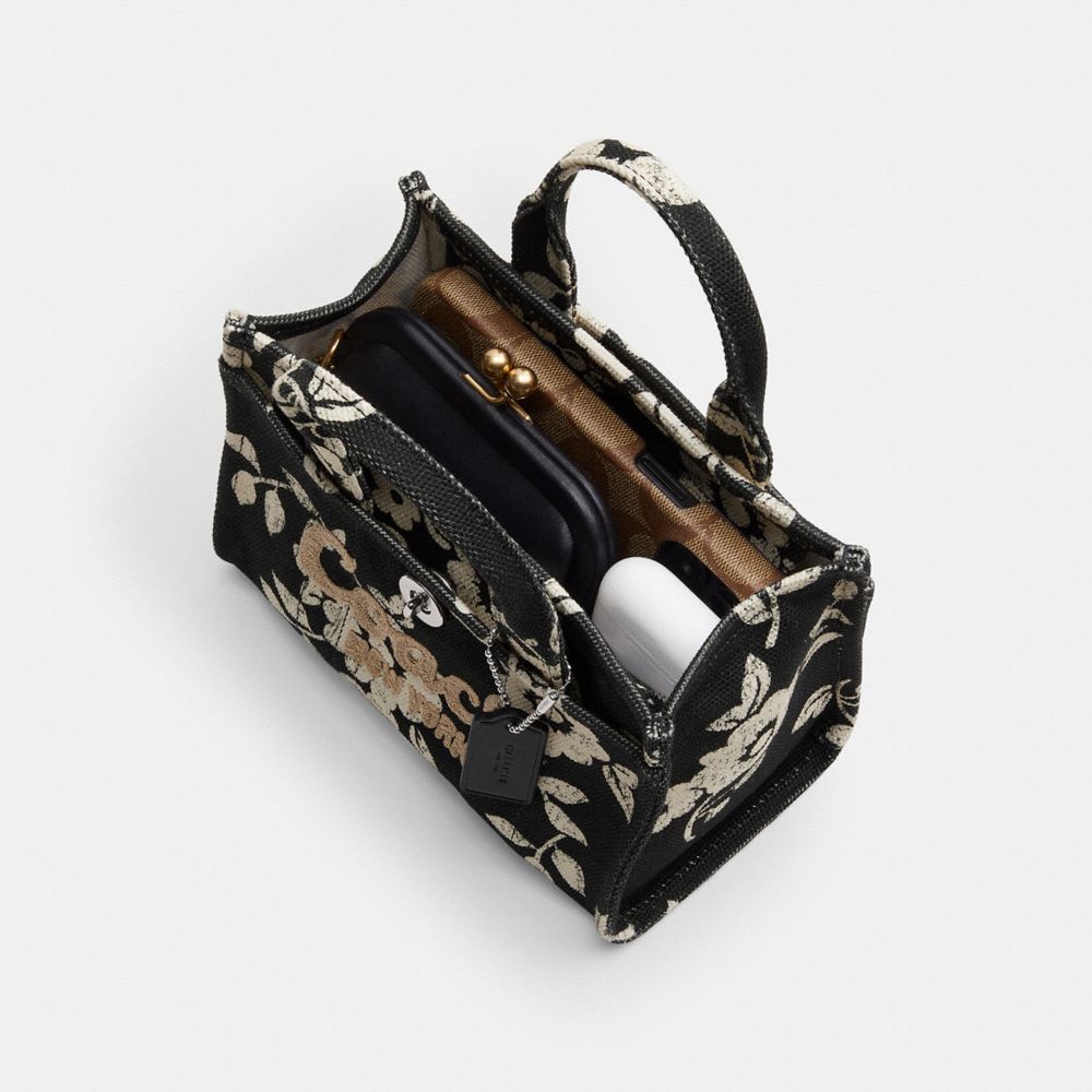COACH®,Cargo Tote Bag 20 With Floral Print,,Inside View,Top View