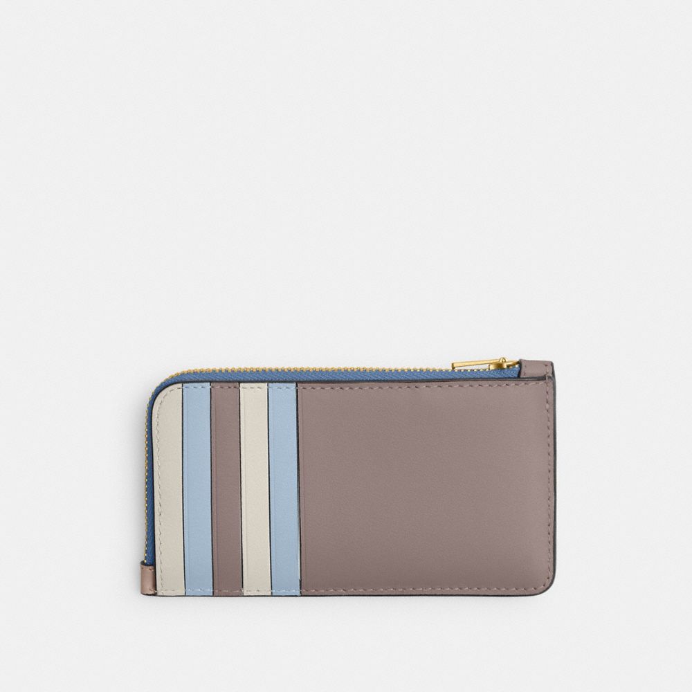 Coach New York Zip Card Case In Colorblock