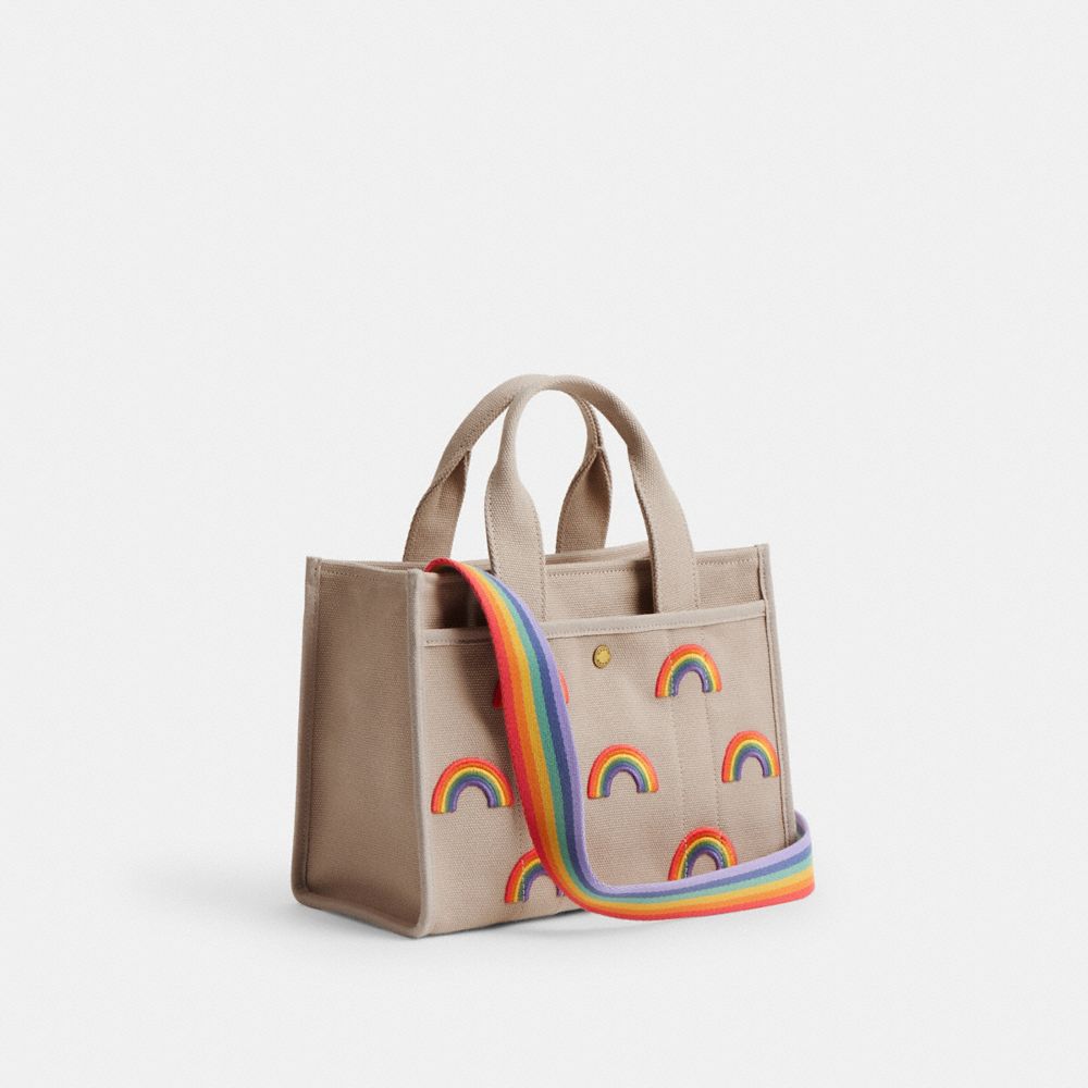 COACH®,Cargo Tote Bag 26 With Rainbow,,Angle View