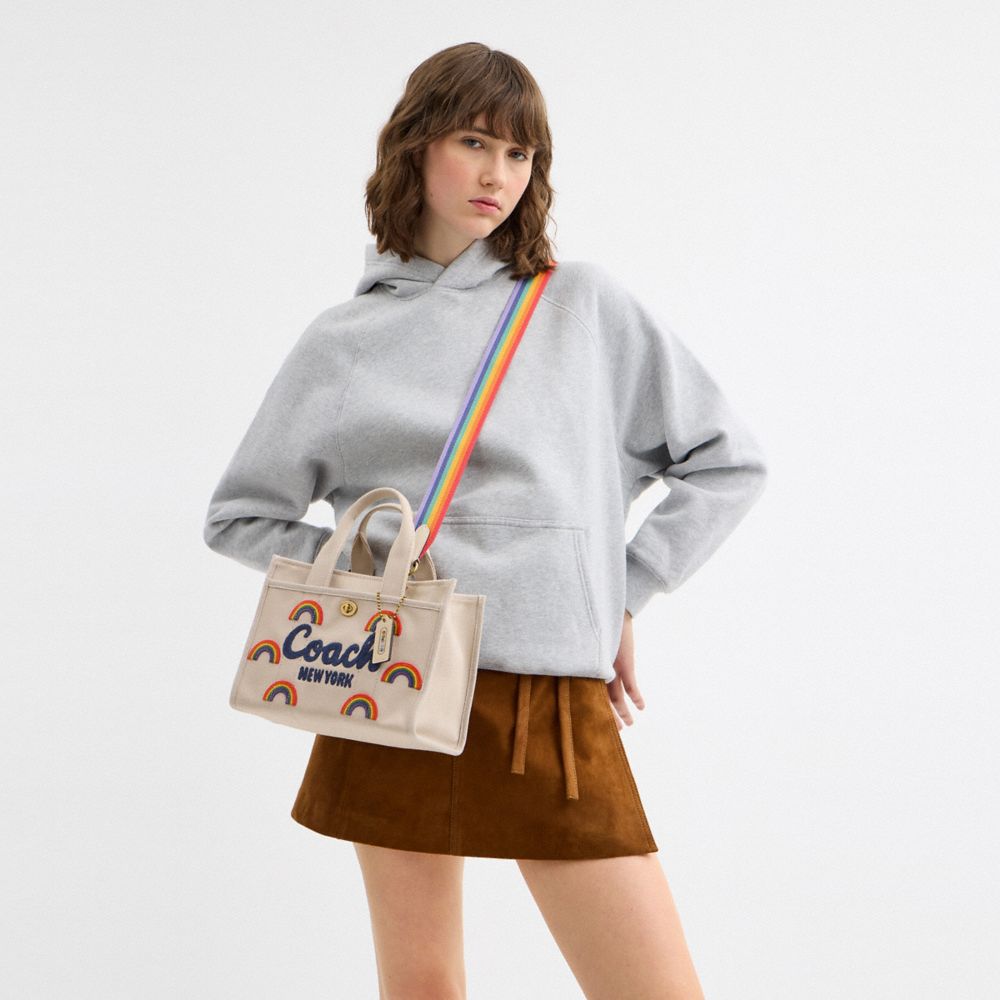 COACH®,Cargo Tote Bag 26 With Rainbow,