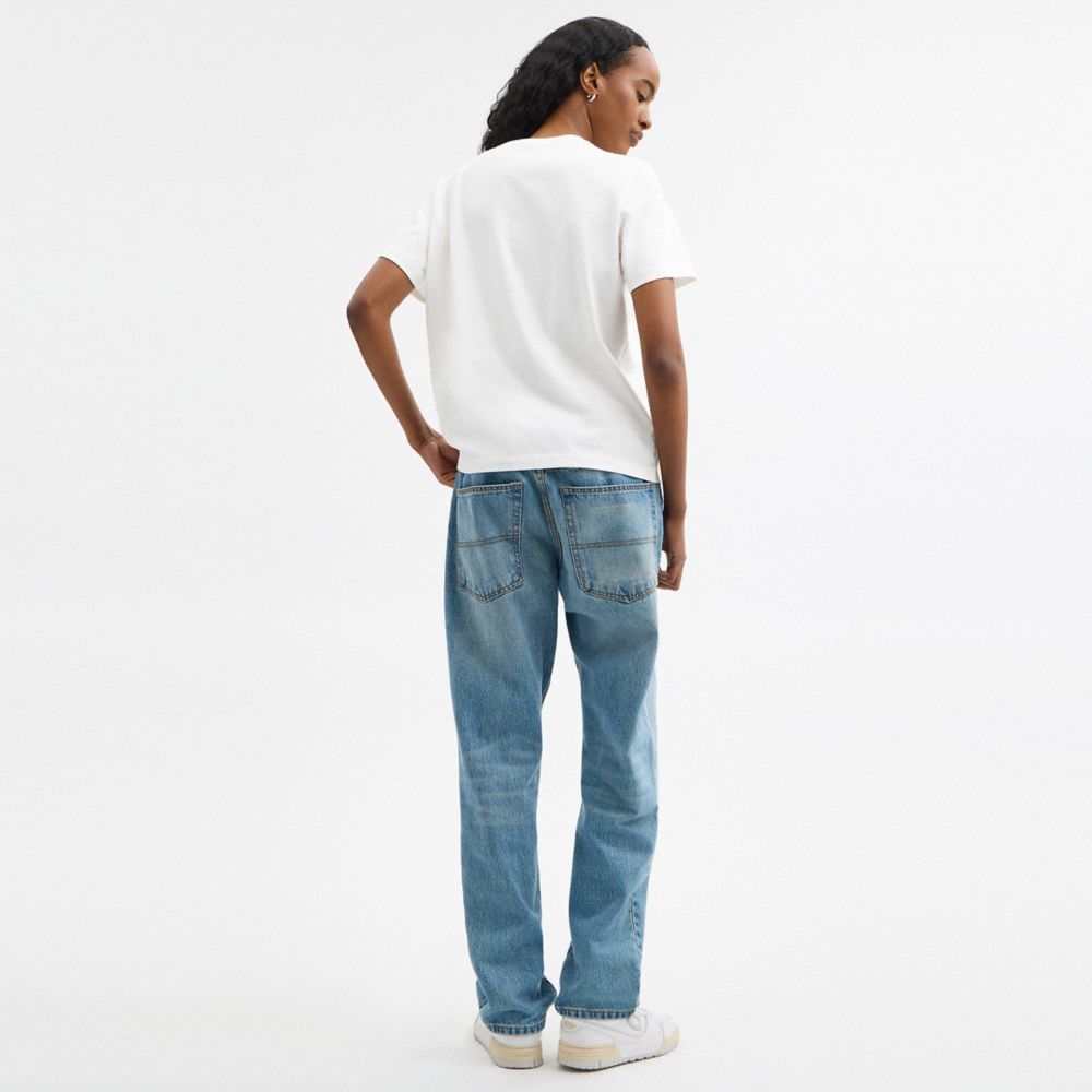 COACH®,Shell Signature Square Classic T Shirt In Organic Cotton,,Scale View