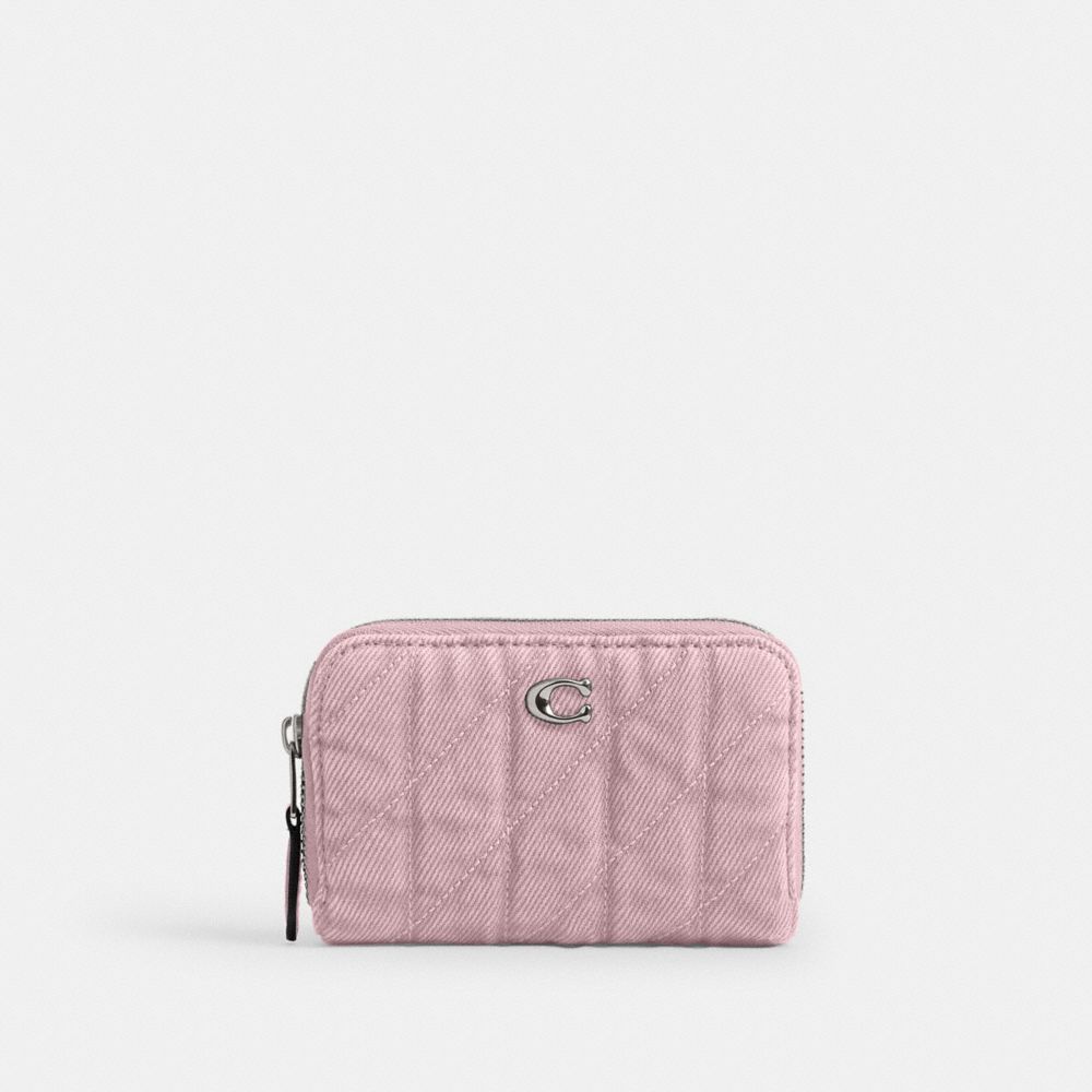 Coach Essential Small Zip Around Card Case With Quilting