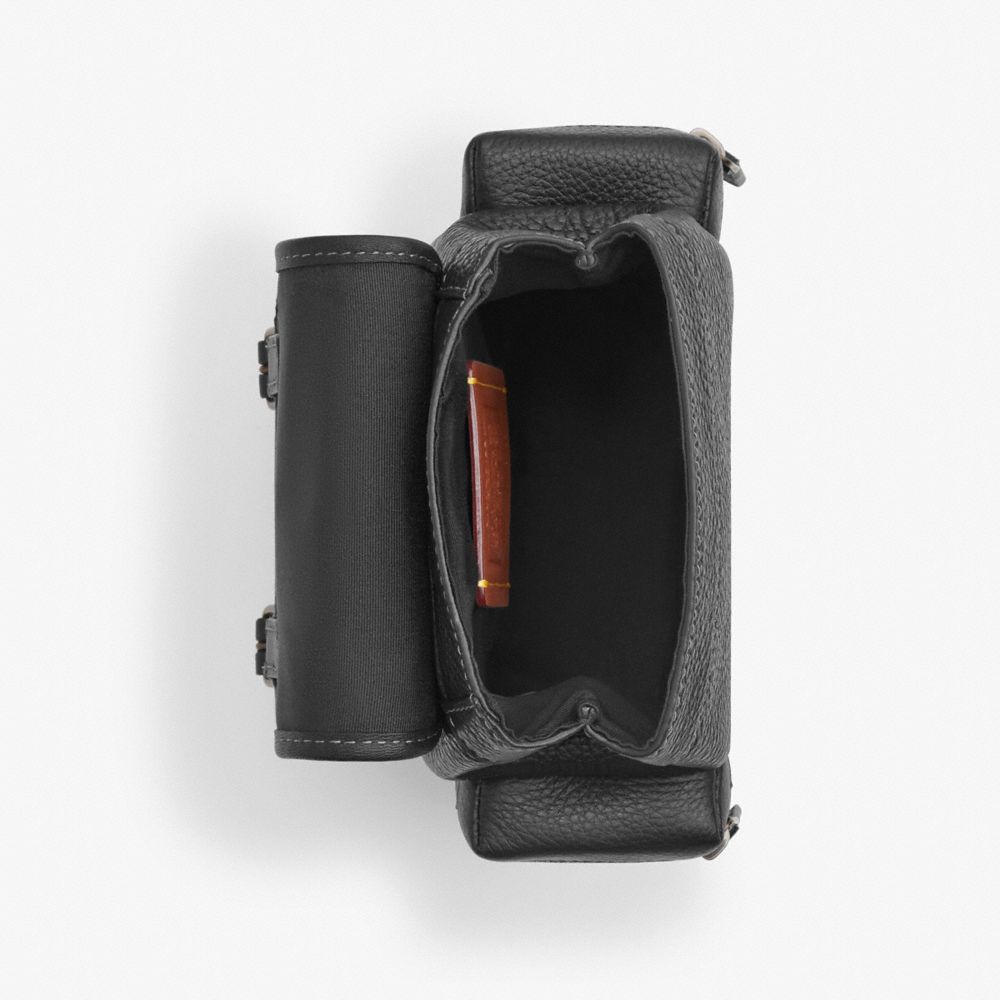 COACH®,Sprint Sling Pack,Black,Inside View,Top View