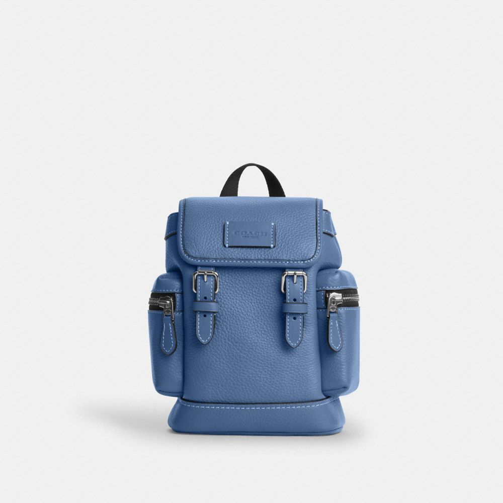 COACH®,Sprint Sling Pack,Leather,Calfskin Leather,Backpack,Applique,Logo,Casual,,Front View