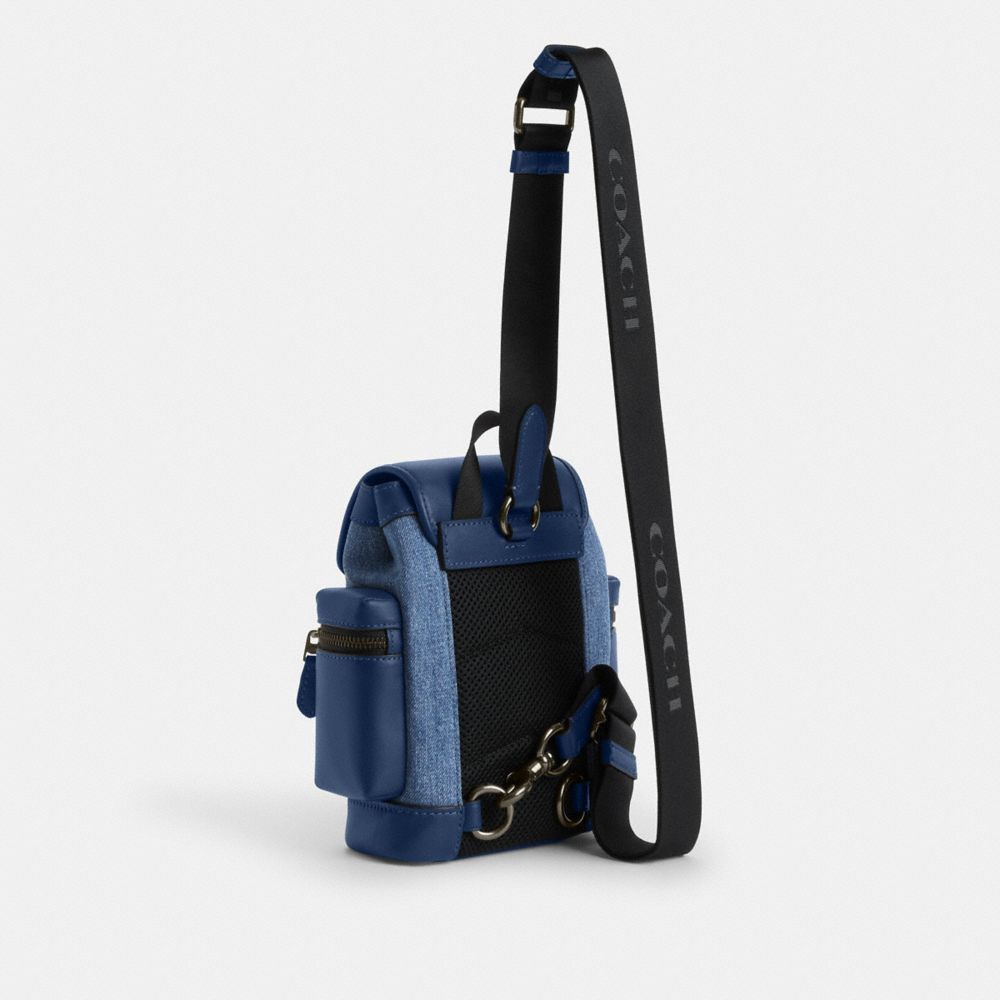 COACH®,スプリント スリング パック,斜め掛け&ボディバッグ,ﾃﾞﾆﾑ/ﾃﾞｨｰﾌﾟ ﾌﾞﾙｰ