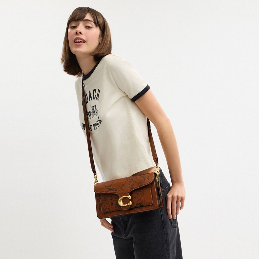 【COACH X PEANUTS】タビー ショルダー バッグ 26・ニュースペーパー プリント 3