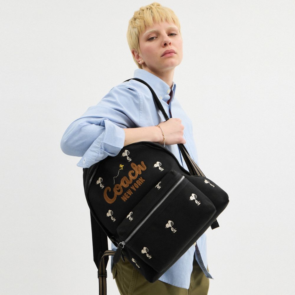 【COACH X PEANUTS】カーゴ バックパック・スヌーピー プリント 5